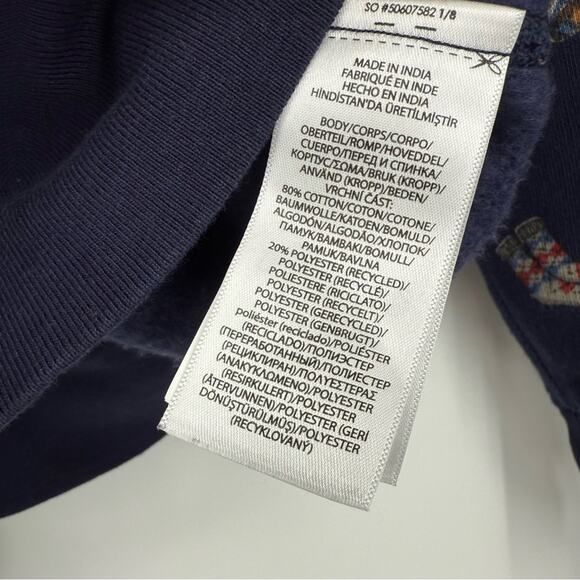 Polo Ralph Lauren‎ Boy's Bear Football Crewneck Sweatshirt Blue Size M 10-12 - Picture 6 of 9